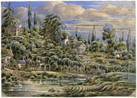 J.W. Bradley, Severn at Dog & Duck Ferry, Worcester–early C19th gouache painting