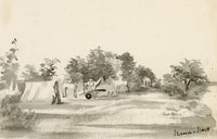 Etta Fraser, Encampment, Nana, Rajasthan, India – 1890s watercolour painting