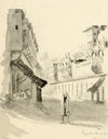 Etta Fraser, Street in Rajgarh, Madhya Pradesh, India –1891 watercolour painting