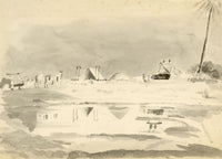 Etta Fraser, Thar Desert, Rajasthan, India – Original 1890s watercolour painting