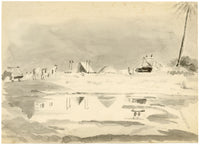 Etta Fraser, Thar Desert, Rajasthan, India – Original 1890s watercolour painting