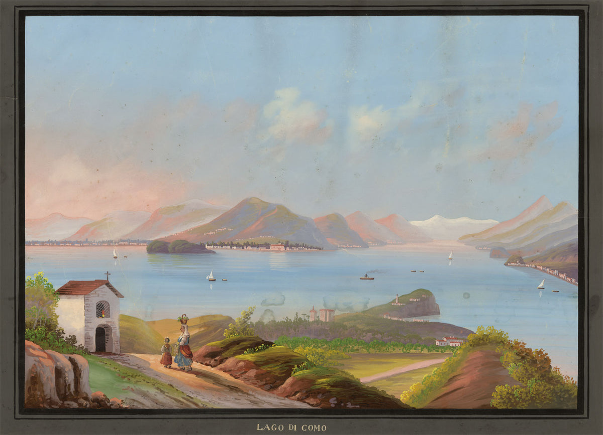 Italian School, Lake Como (Lago Di Como) Italy – early C19th gouache painting