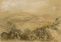 John Wilson, Les Dunes, Neufchatel, Normandy, France – 1861 graphite drawing