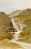 John Wilson, Waterfall, Possibly Mountains of Lora, Scotland –c1860s watercolour
