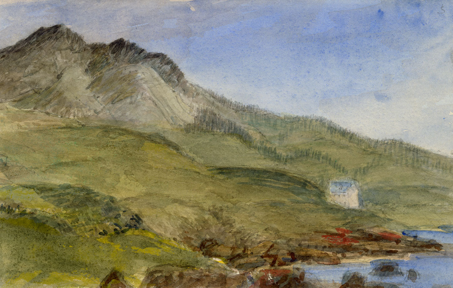 John Wilson, Coastal Bay, Possibly near Oban, Scotland – c.1860s watercolour