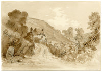 John Wilson, Cottage near Barton, Torbay – Original c.1875 watercolour painting