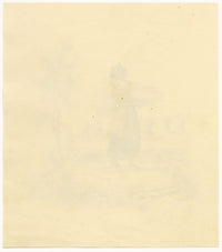 A Female 'Literary' Gleaner – Original c.1831 watercolour painting