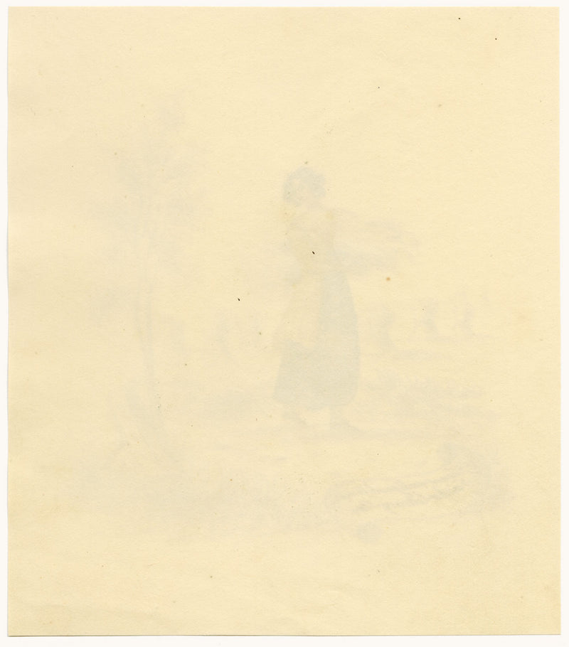 A Female 'Literary' Gleaner – Original c.1831 watercolour painting