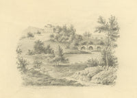 C.W., Gainsborough Park, Yorkshire – Original c.1831 graphite drawing