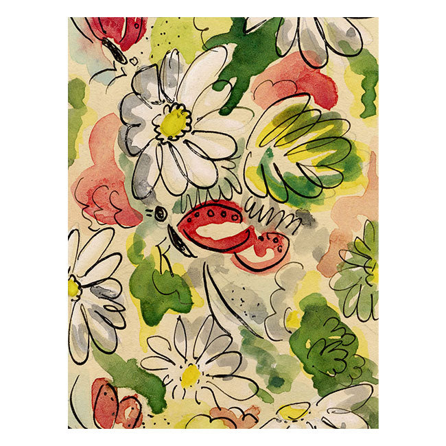 Jean Mary Ogilvie, Miniature Flower Bloom Pattern Design –1930s gouache painting