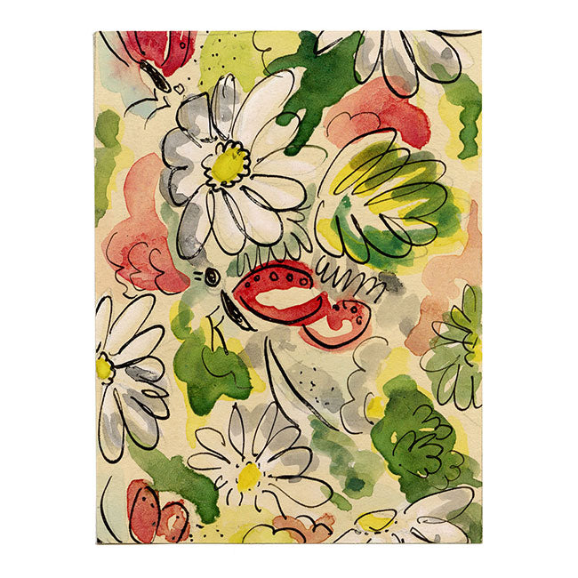 Jean Mary Ogilvie, Miniature Flower Bloom Pattern Design –1930s gouache painting