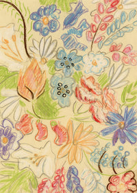 Jean Mary Ogilvie, Vintage Flower Bloom Pattern Design – 1930s pastel drawing
