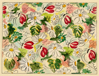 Jean Mary Ogilvie, Vintage Flower & Insect Pattern Design – 1930s painting