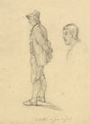 Rhineland Figure Study from Zell (Mosel) – Original 1833 graphite drawing