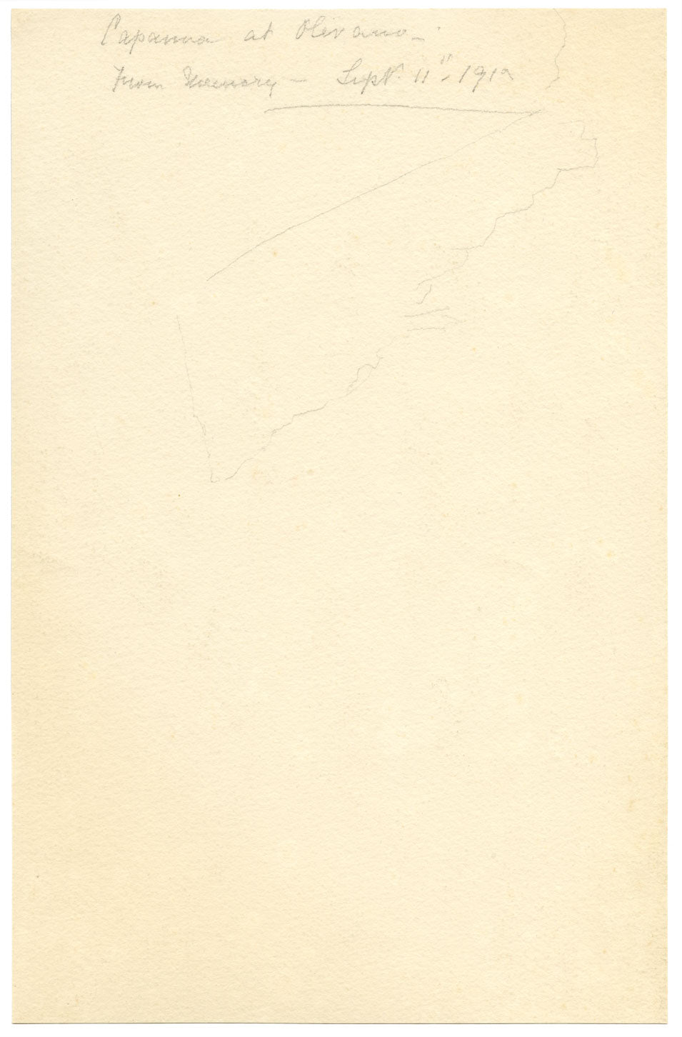 Capanna (Hut) at Olevano, Roman Campagna, Italy – 1910 watercolour painting