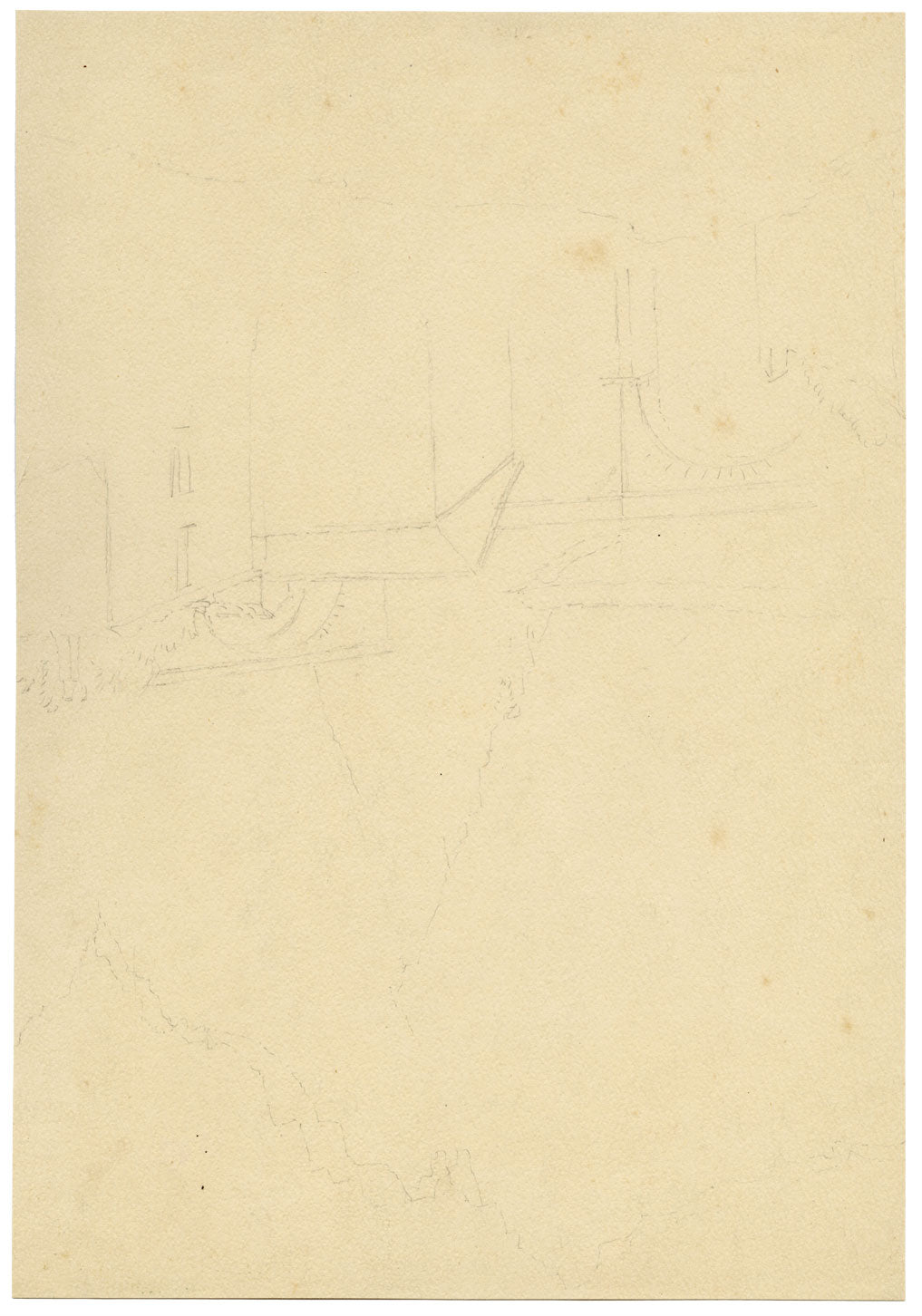 Washing at the Pont Saint-Louis, Menton, Cote d'Azur, France –c.1880 watercolour