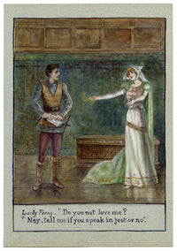 V. Downes, Shakespeare's Lady Percy, Henry IV – c.1898 watercolour painting