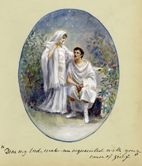 V. Downes, Shakespeare's Portia & Brutus, Julius Caesar – c.1898 watercolour