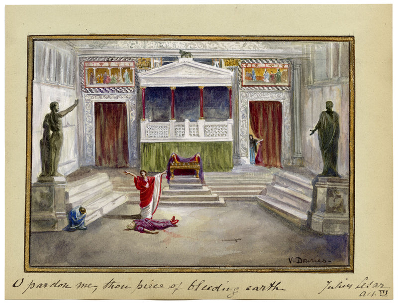 V. Downes, Shakespeare's Julius Caesar Art III – c.1898 watercolour painting