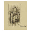 A. Denning, Where Tennyson Sleeps, Poets' Corner Westminster Abbey –1896 drawing