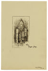 A. Denning, Where Tennyson Sleeps, Poets' Corner Westminster Abbey –1896 drawing