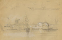 Thomas Hosmer Shepherd, Custom House – early 19th-century architectural drawing