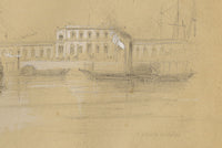 Thomas Hosmer Shepherd, Custom House – early 19th-century architectural drawing