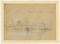 Thomas Hosmer Shepherd, Custom House – early 19th-century architectural drawing