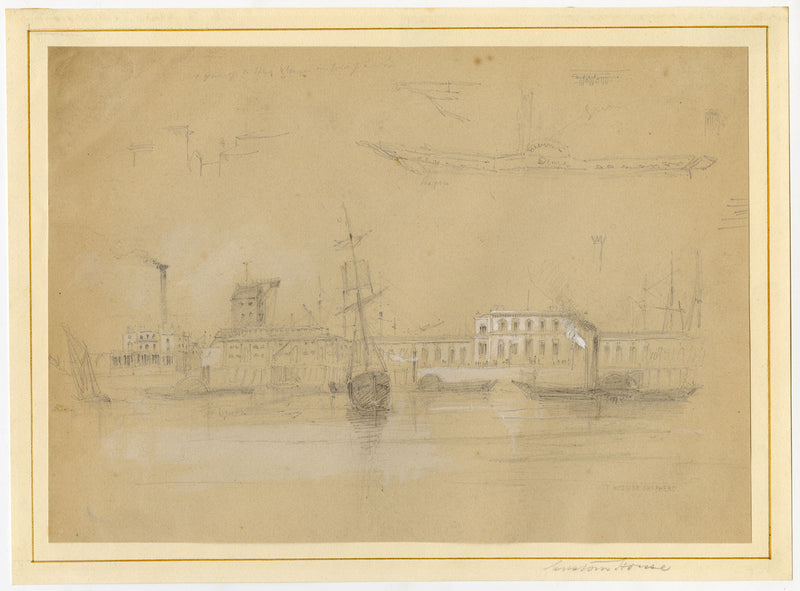 Thomas Hosmer Shepherd, Custom House – early 19th-century architectural drawing