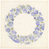 Elaine Williamson, Poole Pottery, Blue Flower Design – acquerello degli anni '80 circa
