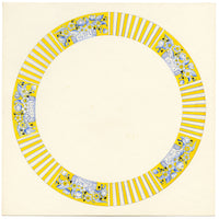 Elaine Williamson, Poole Pottery, Design in ceramica blu e bianca – acquerello del 1989