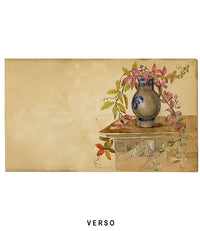 Flor y escarabajo de Orchis Bifolia, Schoneck, Suiza – Acuarela de 1882