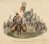 Gaetano Dura, Ritorno della Madonna dell'Arco – early 19th-century lithograph