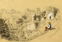 Ruin, Possibly Casamicciola, Isola d'Ischia, Naples – c.1851 graphite drawing