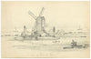 Elizabeth Williams, Great Yarmouth North Denes Postmill – dibujo a grafito de c.1830