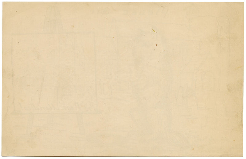 M.F., Begging Dog 'Pro Rege Mendico' – Original late 19th-century wood engraving