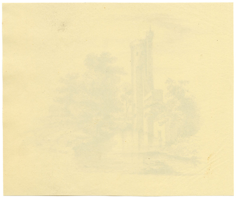Caister Castle near Great Yarmouth, Norfolk – Original 1839 graphite drawing