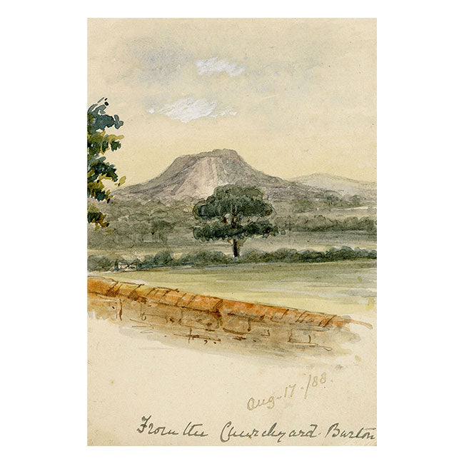 V.S. Satterthwaite, From the Churchyard, Burton – 1888 watercolour painting