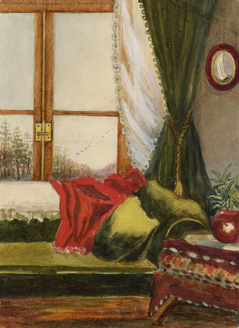 V.S. Satterthwaite, Interior, Dalton Hall, Burton-in-Kendal – c.1872 watercolour