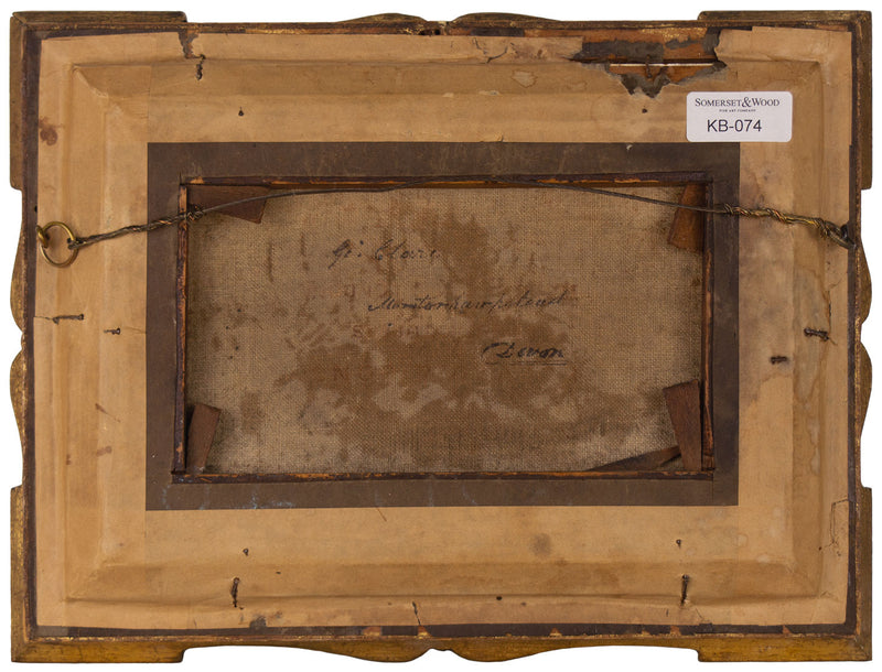 George Clare, Still Life with Grapes, Damsons & Raspberries – 1880s oil painting