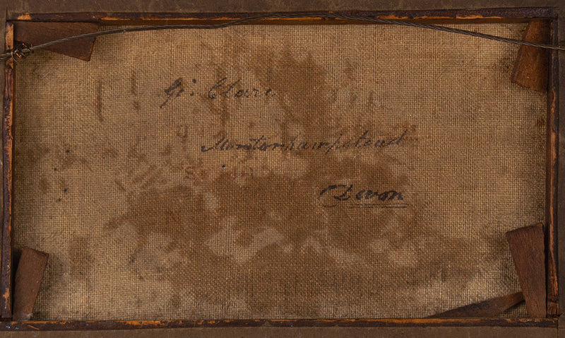 George Clare, Still Life with Grapes, Damsons & Raspberries – 1880s oil painting