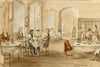 Diners at Cafe de Grignon, Paris – Original 1820s watercolour painting