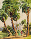 Albert Frankel, Palms near Ramakristapuram Crossing, India –early C20th painting