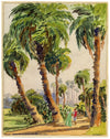 Albert Frankel, Palms near Ramakristapuram Crossing, India –early C20th painting
