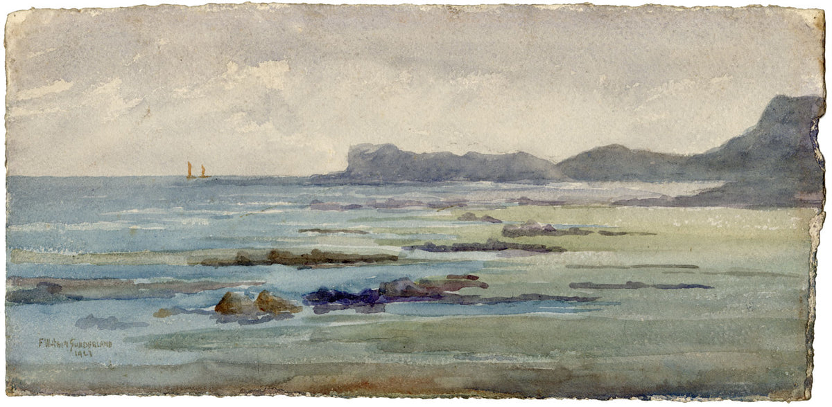 Frances Watson Sunderland, North Yorkshire Coast – 1921 watercolour painting