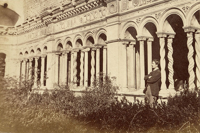 In the Cloisters, Santa Paola Basilica, Rome – c.1870 albumen print photograph