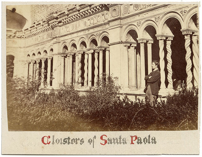 In the Cloisters, Santa Paola Basilica, Rome – c.1870 albumen print photograph