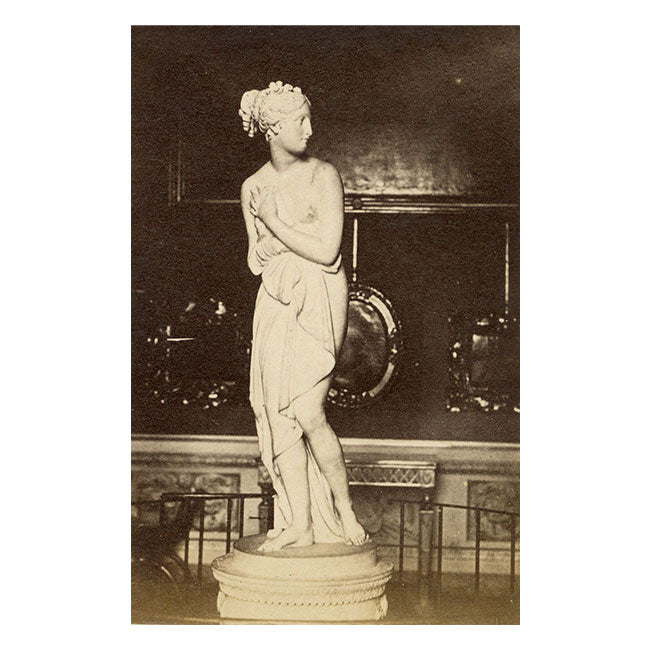 Canova's Venus Italica, Palazzo Pitti, Florence –c.1870 albumen print photograph