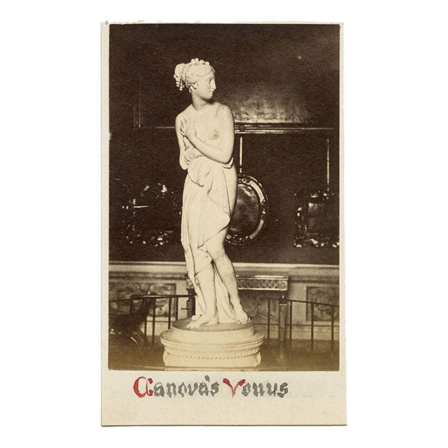 Venus Itálica de Canova, Palazzo Pitti, Florencia –c.1870 fotografía impresa en albúmina