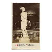 Canova's Venus Italica, Palazzo Pitti, Florence –c.1870 albumen print photograph